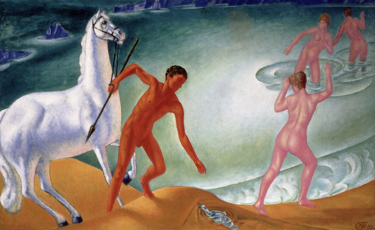 Den tørstige kriger, 1915 af Kuzma Sergeevich Petrov Vodkin