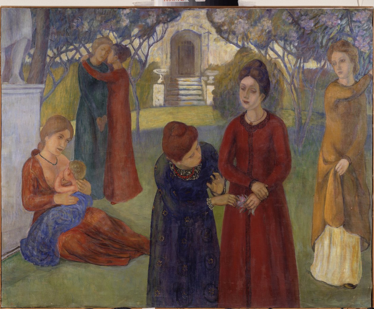 Blomsternes sprog. Maleri af Kuzma Sergeevich Petrov Vodkin (Petrov-Vodkin) (Kouzma Petrov Vodkin) (Petrov-Vodkin) (1878-1939), olie på lærred af Kuzma Sergeevich Petrov Vodkin