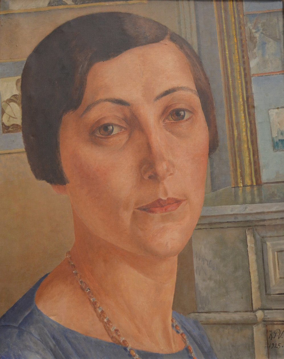 Portræt af Salomea Nikolayevna Andronikova 1888-1982. af Kuzma Sergeevich Petrov Vodkin