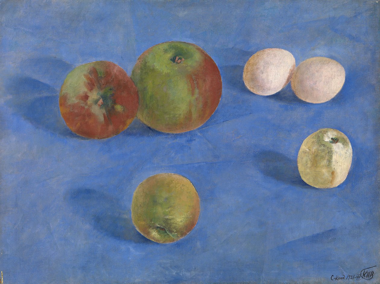 Stilleben. Æbler og æg, 1921 af Kuzma Sergeevich Petrov Vodkin