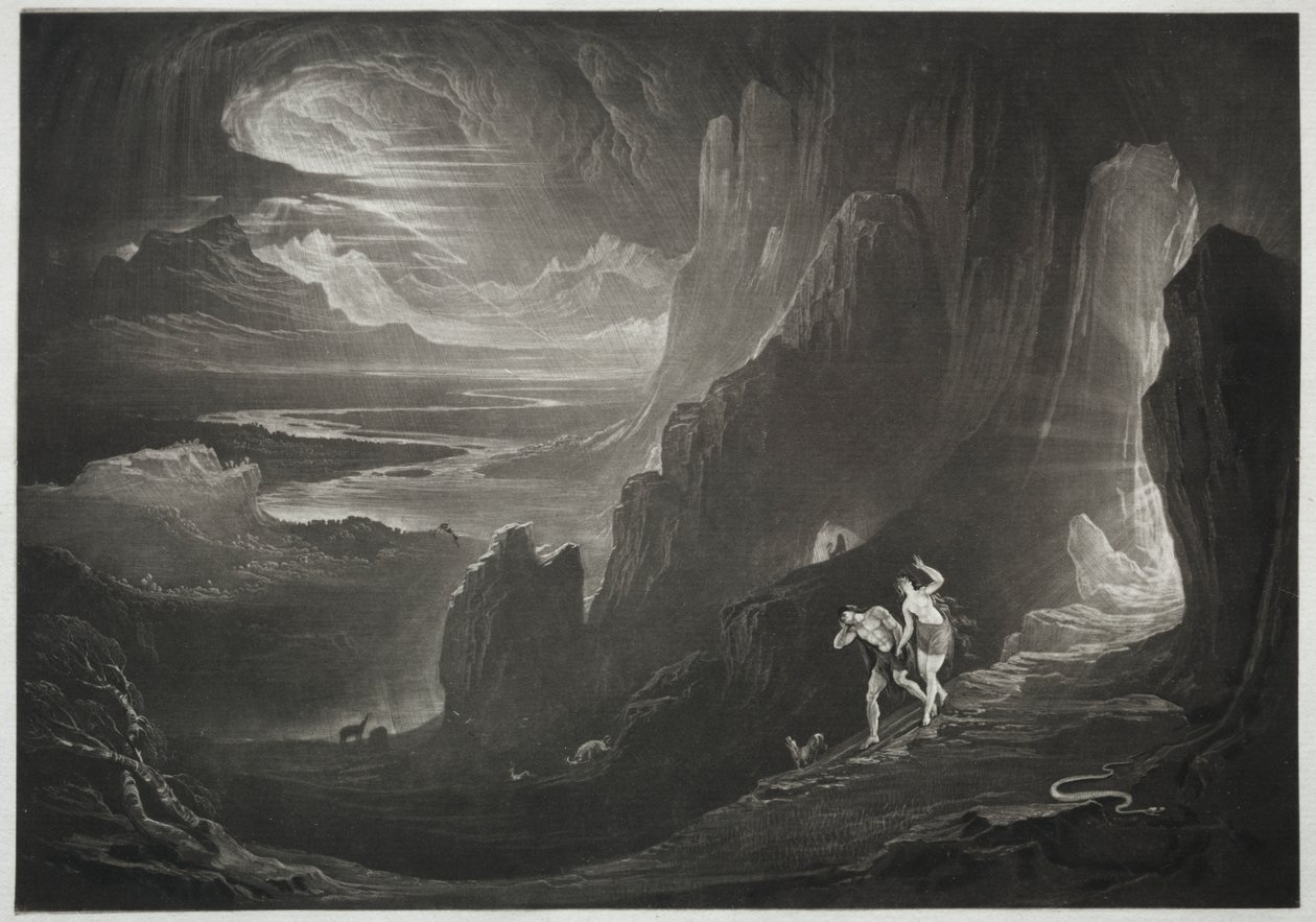 Paradise Lost: Adam og Eva drevet ud af Paradiset af Kyūseki Tomonobu