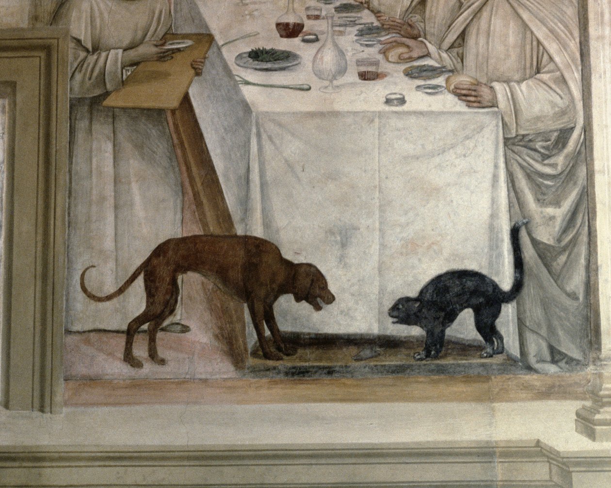 Den hellige Benedikts liv (detalje) (detalje af 210654) af L. and Sodoma, G. Signorelli