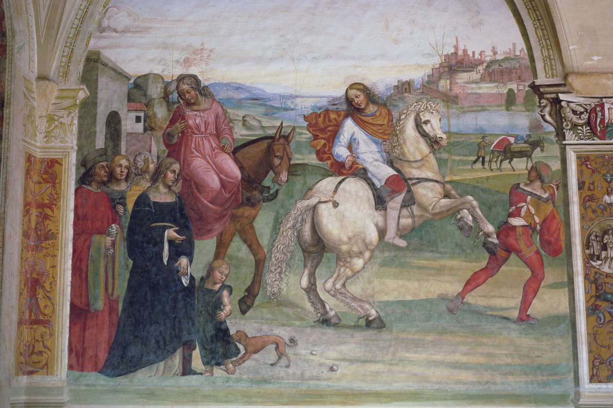 St. Benedikts liv (detaljer) af L. and Sodoma, G. Signorelli