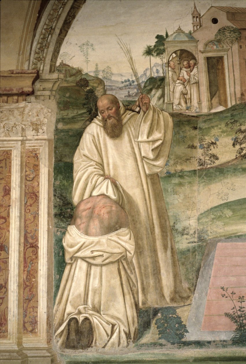 Den hellige Benedikts liv (detalje) af L. and Sodoma, G. Signorelli