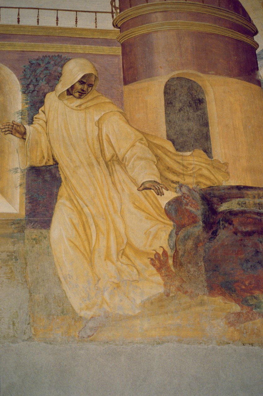 Den hellige Benedikts liv (detalje) af L. and Sodoma, G. Signorelli