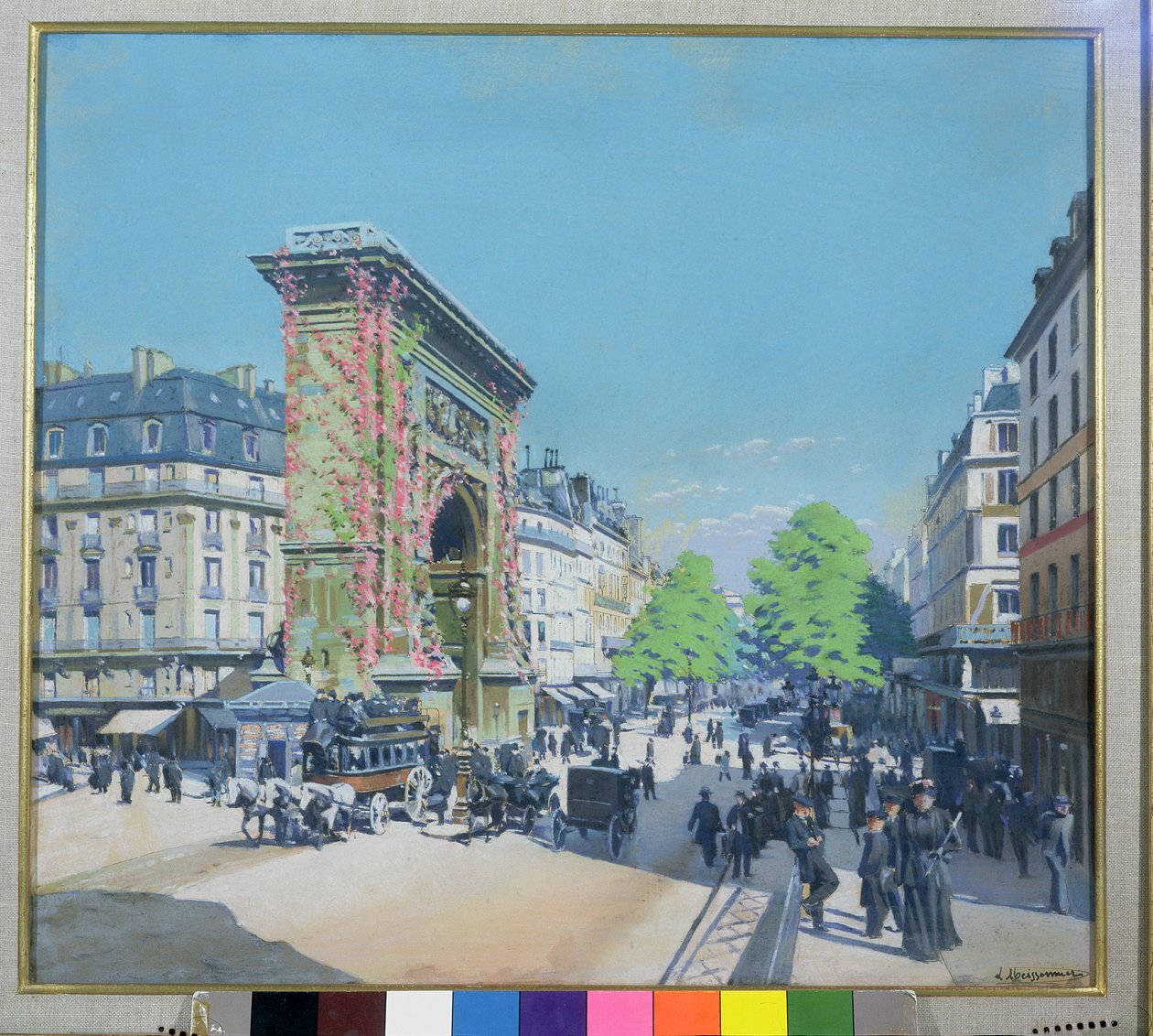 La Porte St. Denis, Paris, 1880 af L. Abeissonier