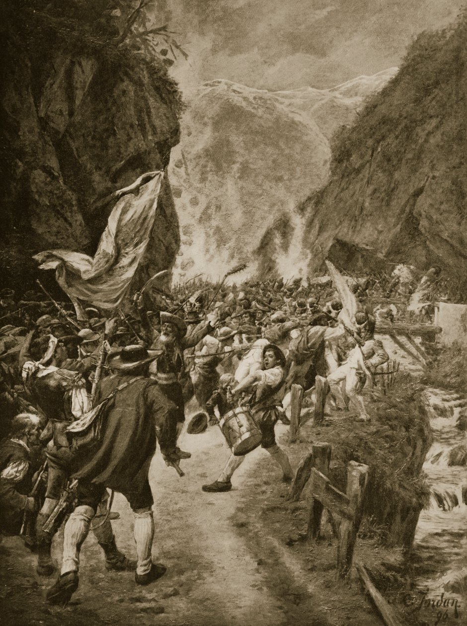 Tyrolernes oprør, 1809 af L. Jordan