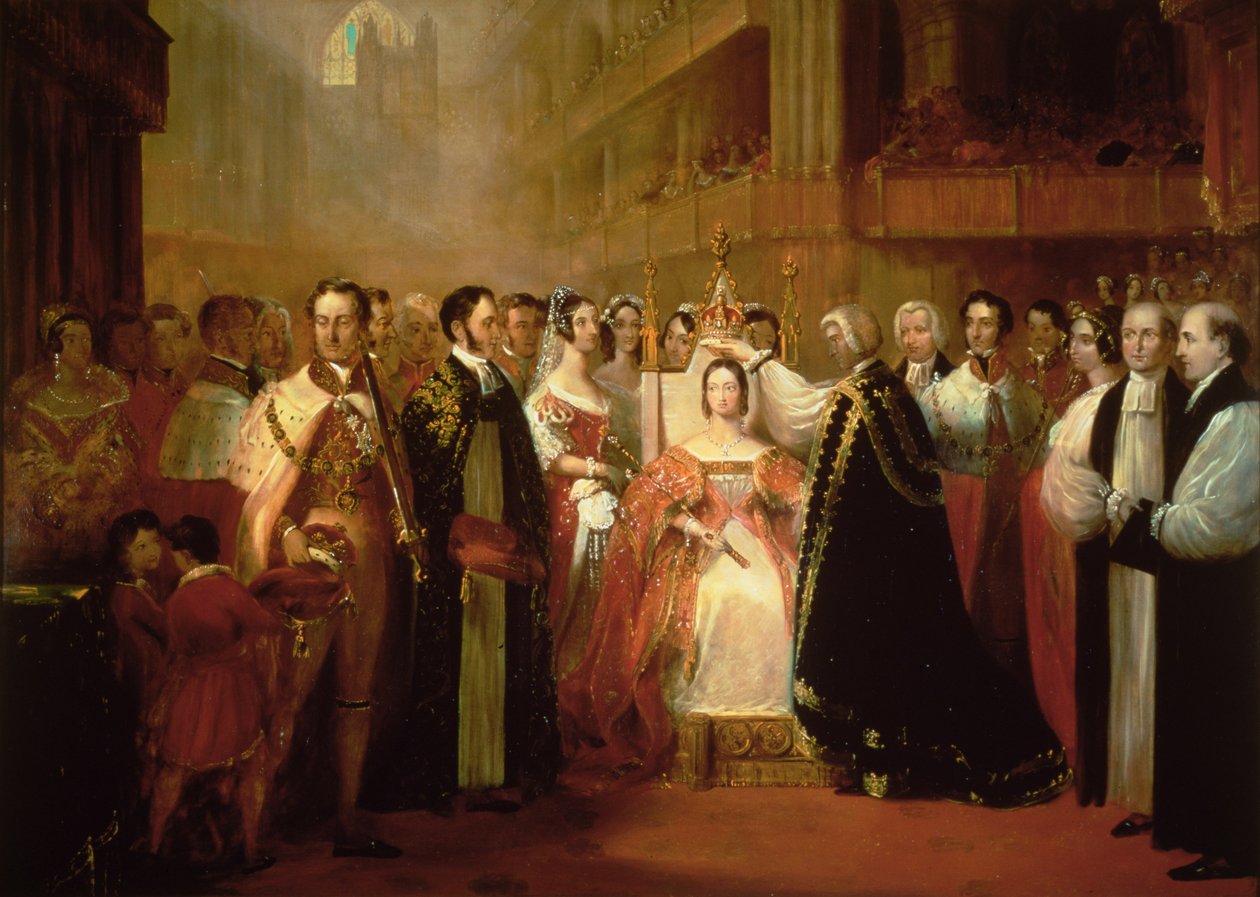 Kroningen af dronning Victoria (1819-1901) (olie) af L. and Bettridge, H. Jennens