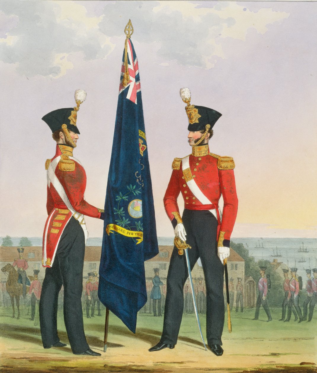 Royal Marines (Subalterns) 2. løjtnant med divisionsfarver, plade 15 fra 
