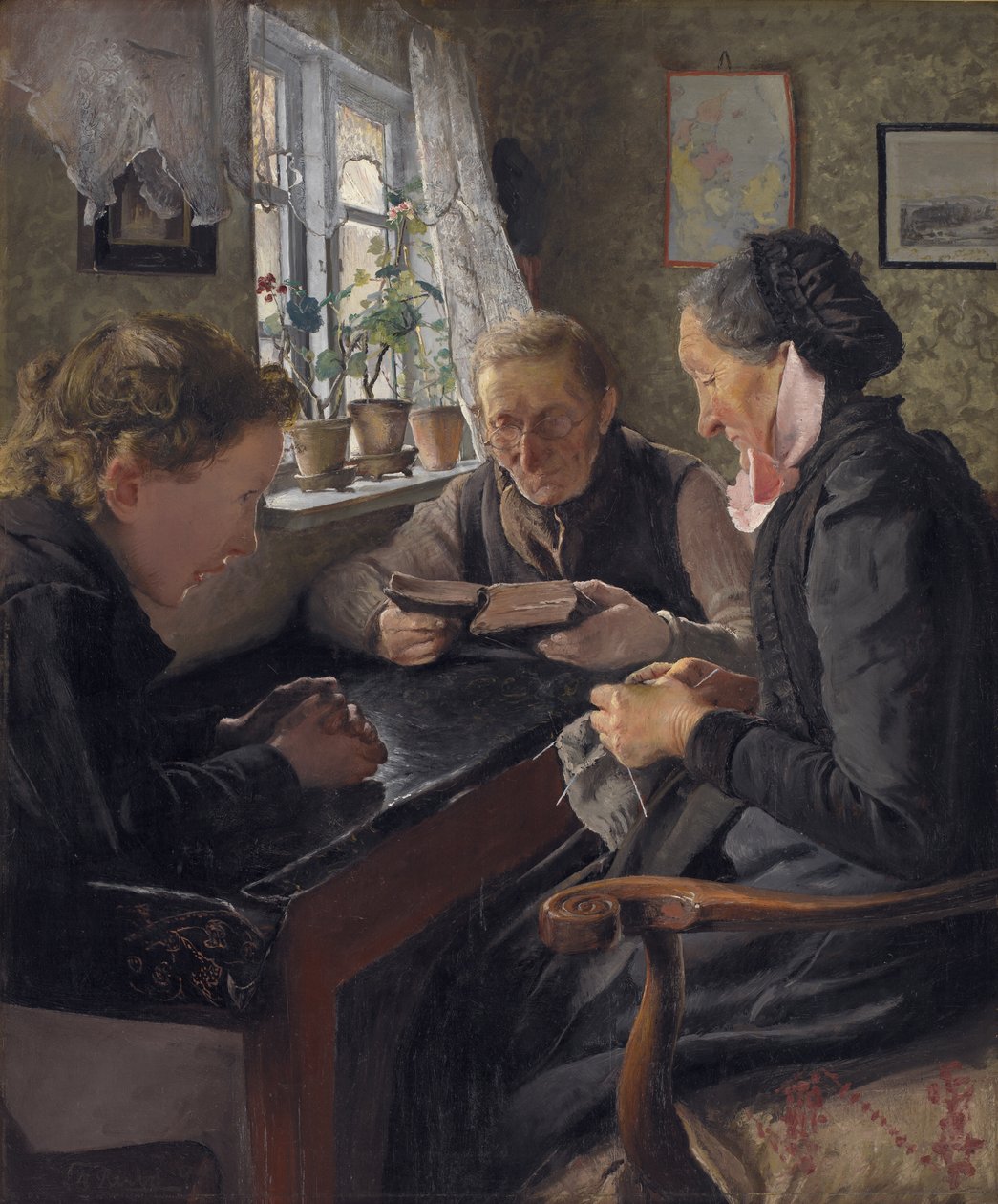 Et barn besøger sine bedsteforældre på en søndag af Laurits Andersen Ring