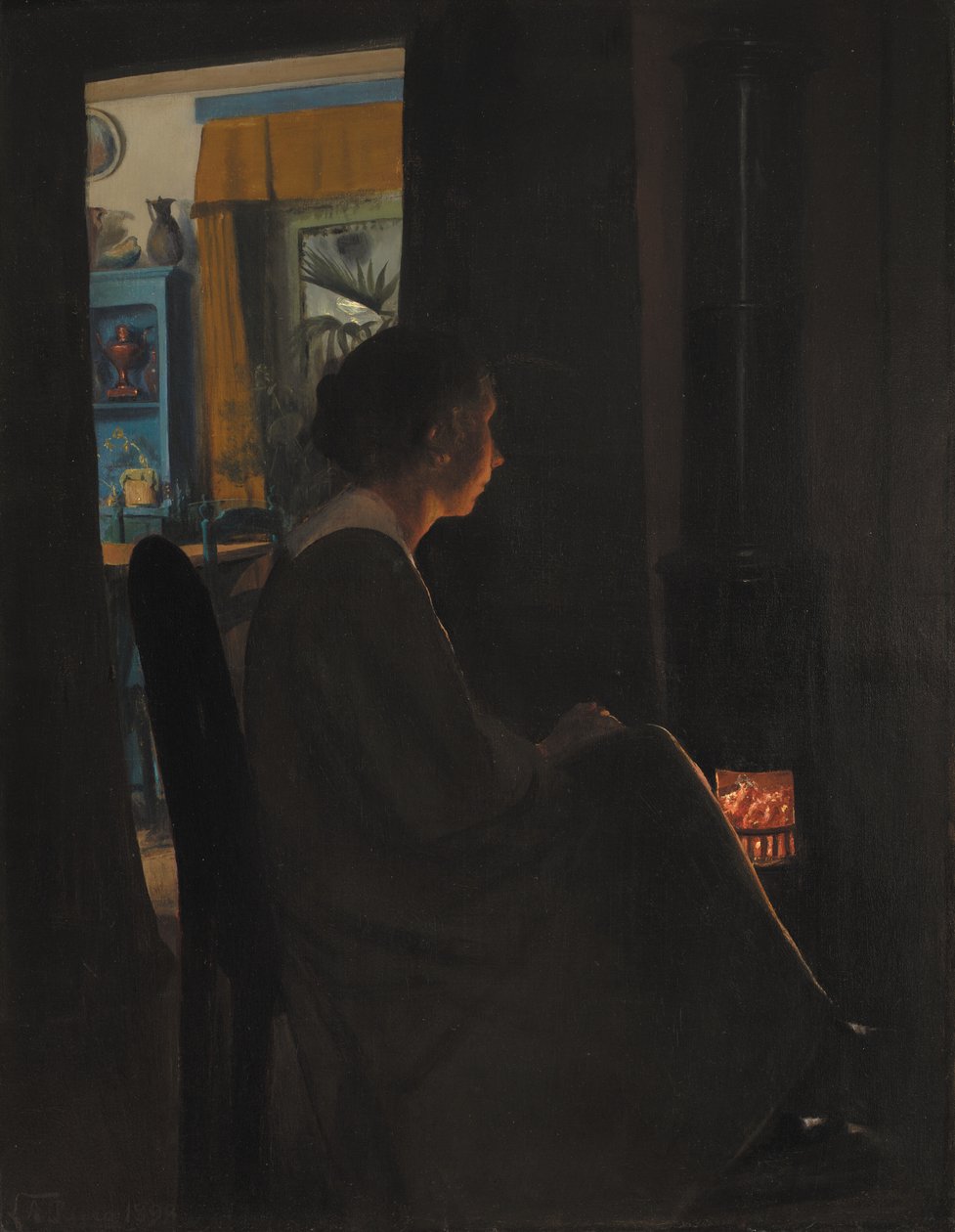 Tusmørke. Kunstnerens Hustru af Laurits Andersen Ring
