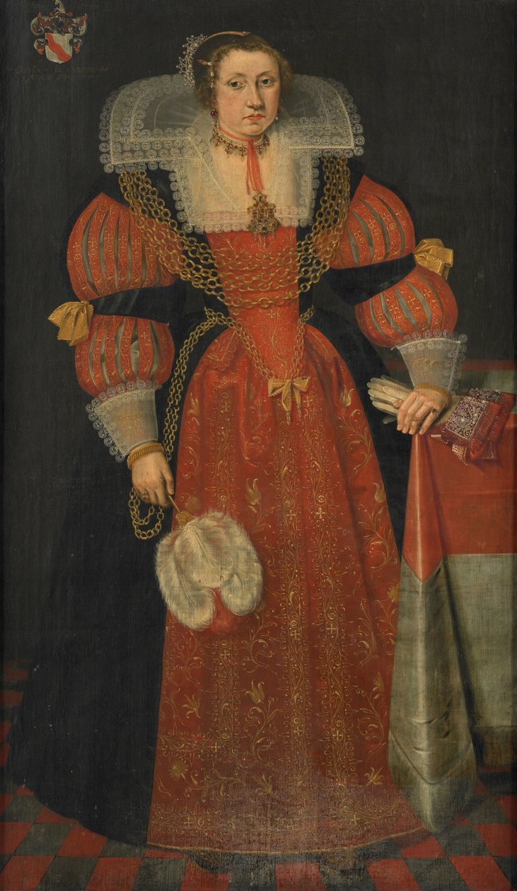 Portræt af Sophia de Vervou (ca. 1613-71) af L.J. Woutersin