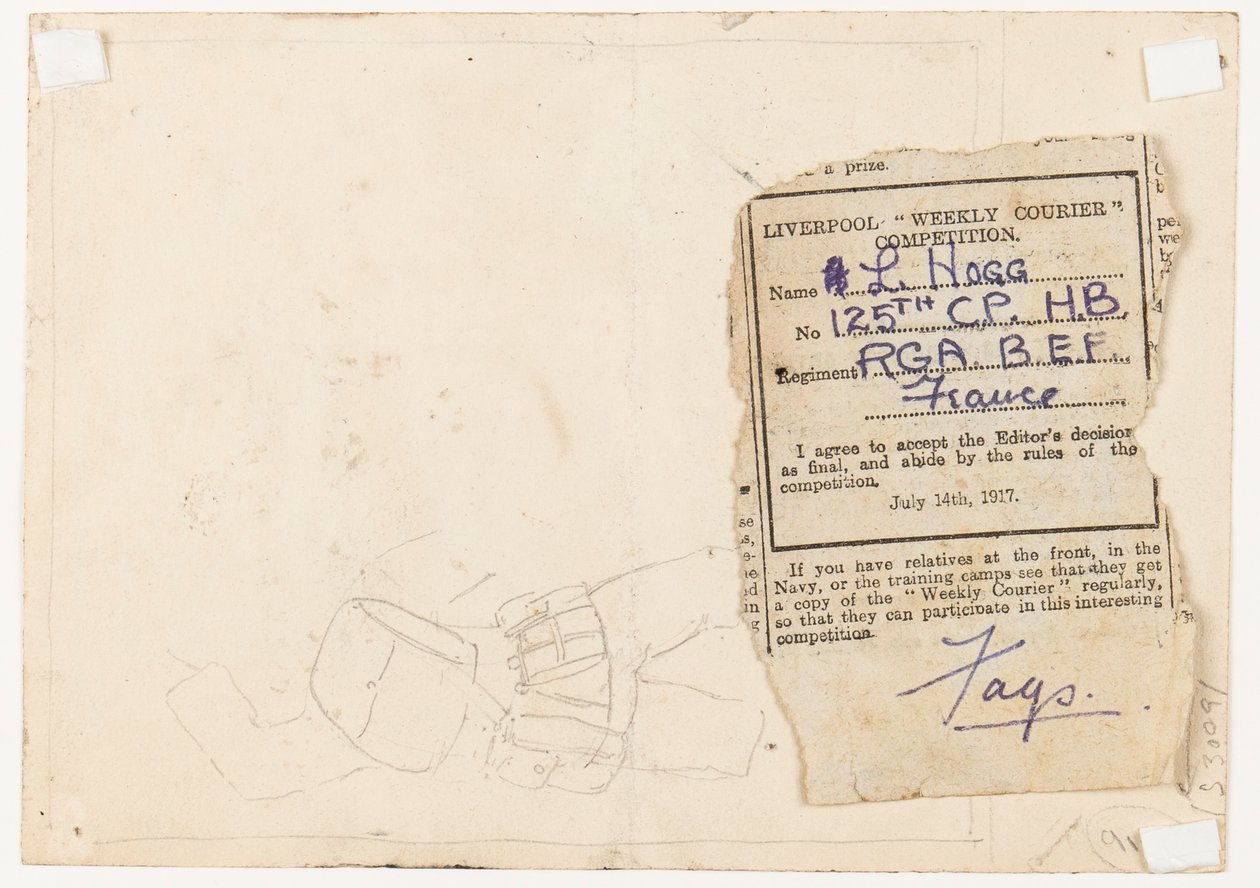Indsendelse til en aviskonkurrenceredaktør, 1917 af L. Hogg