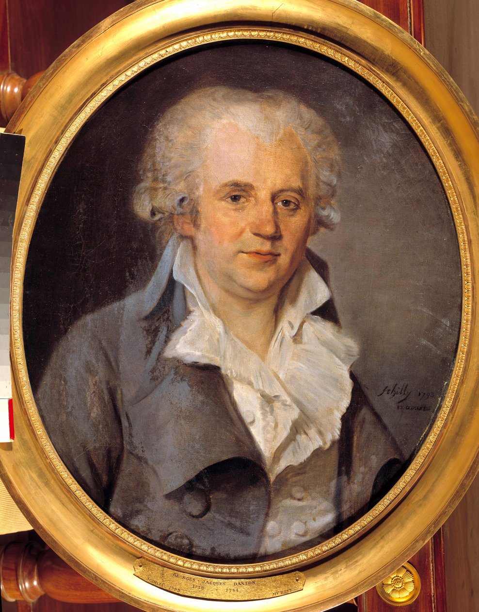 Portræt af Georges Jacques Danton, konventionel advokat (1759-1794) 12. august af L. L. Schilly