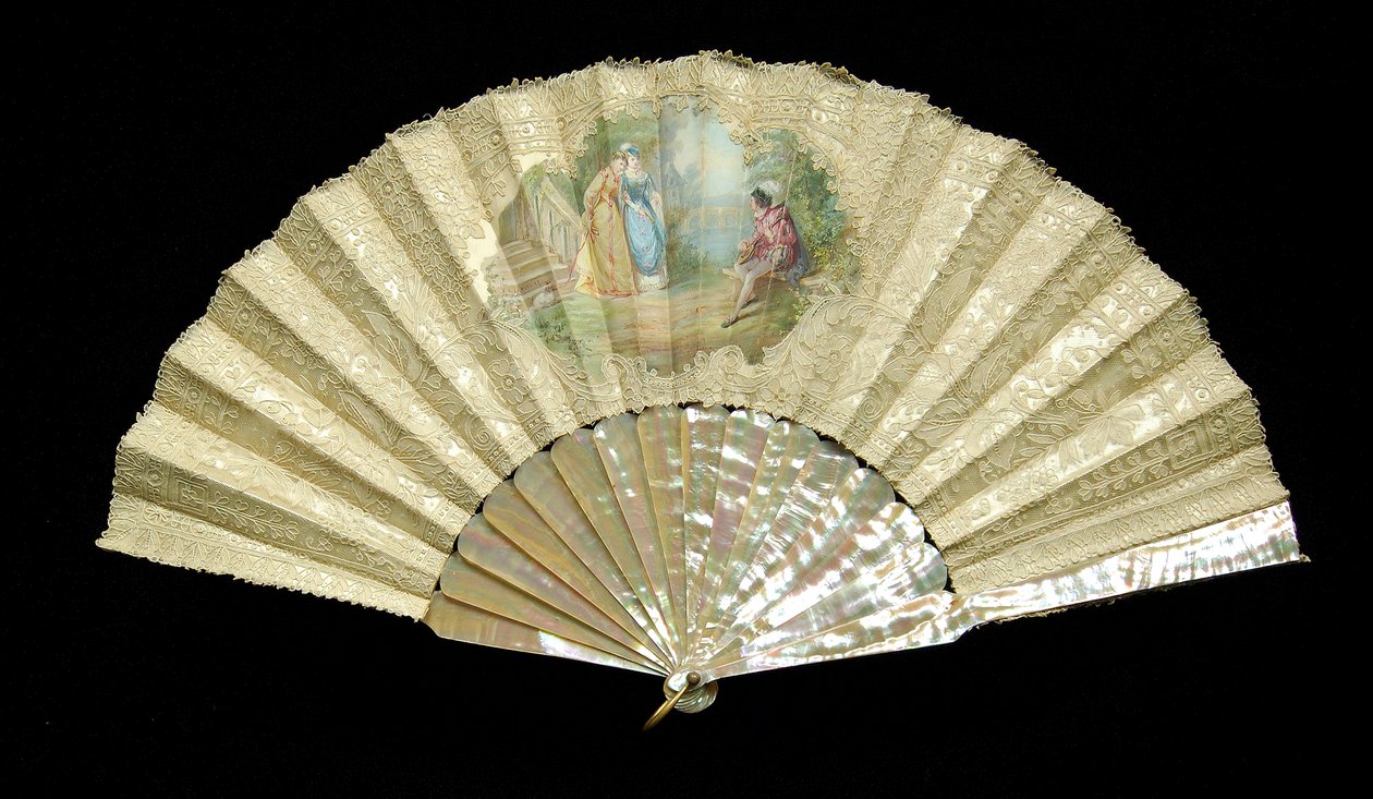 Fan, belgisk, 1880-89. af L. Langelier