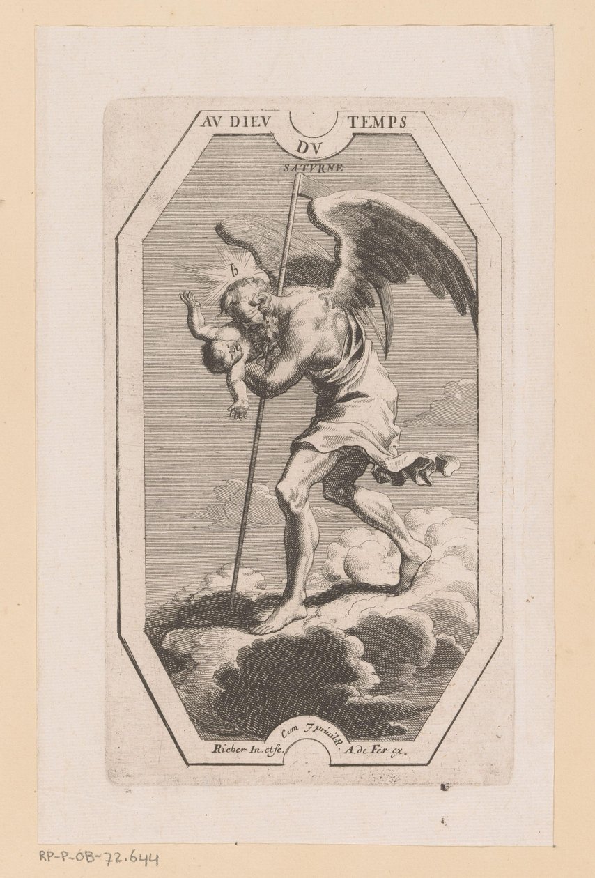 Saturn Au Dieu du Temps Saturne (titel på objekt) Planeter (serietitel) af L. Richer