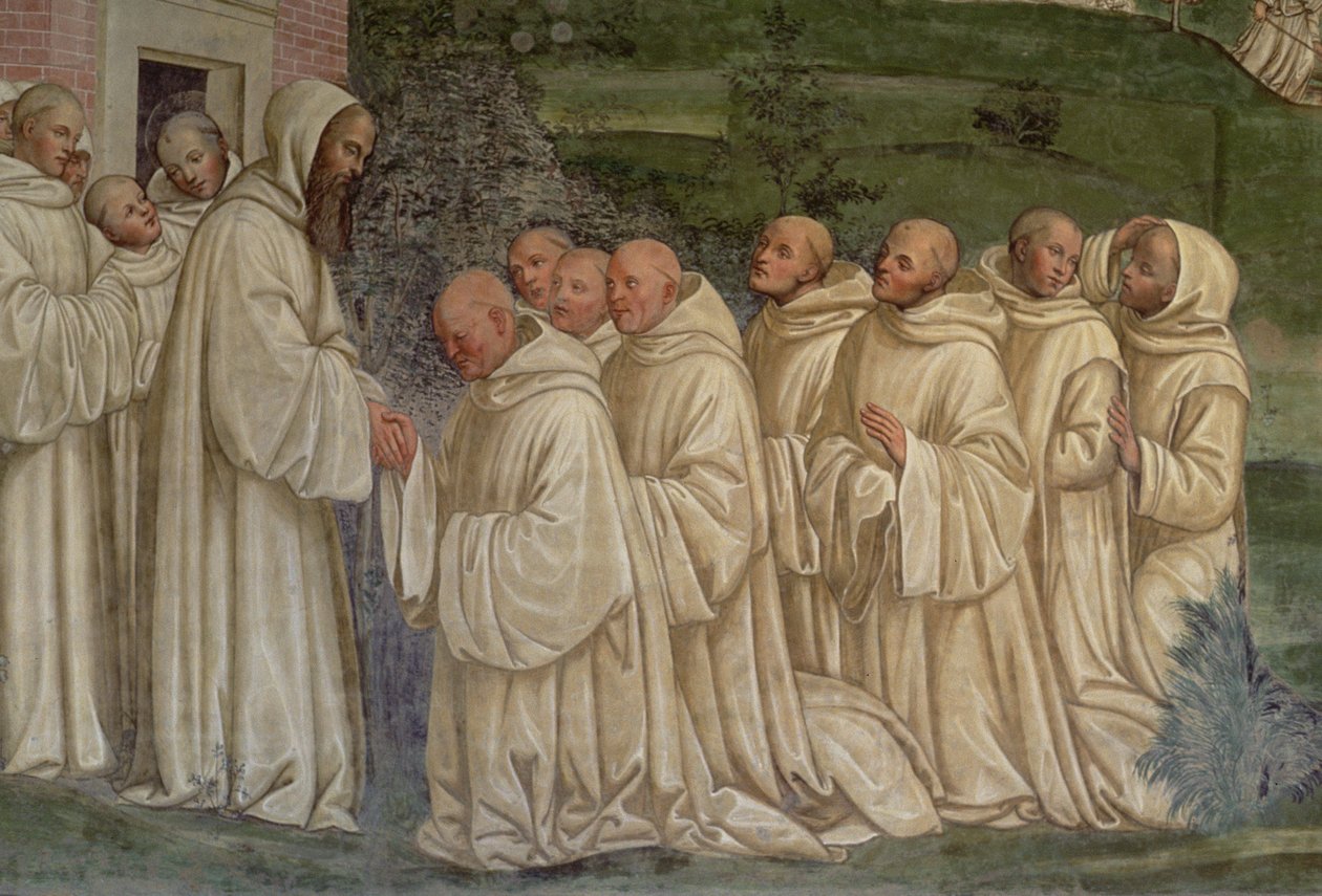Benediktinermunke, fra Sankt Benediktes liv af L. Signorelli