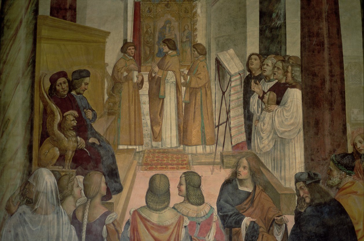Korscene, fra Sankt Benedikts liv af L. Signorelli