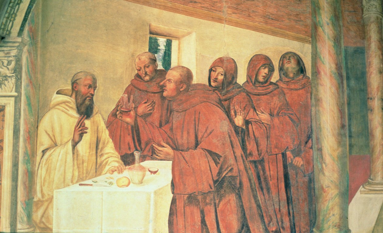At tage nadver, fra Sankt Benedikts liv af L. Signorelli