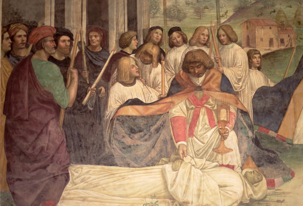 St. Benedikts død, fra St. Benedikts liv af L. Signorelli