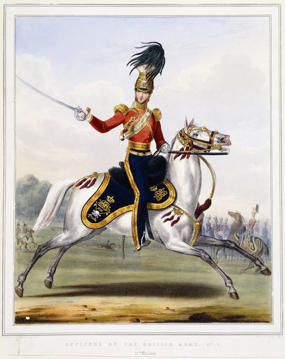 En officer af den 17. Lancer til hest, 1833-1836 af L. and Eschauzier Mansion
