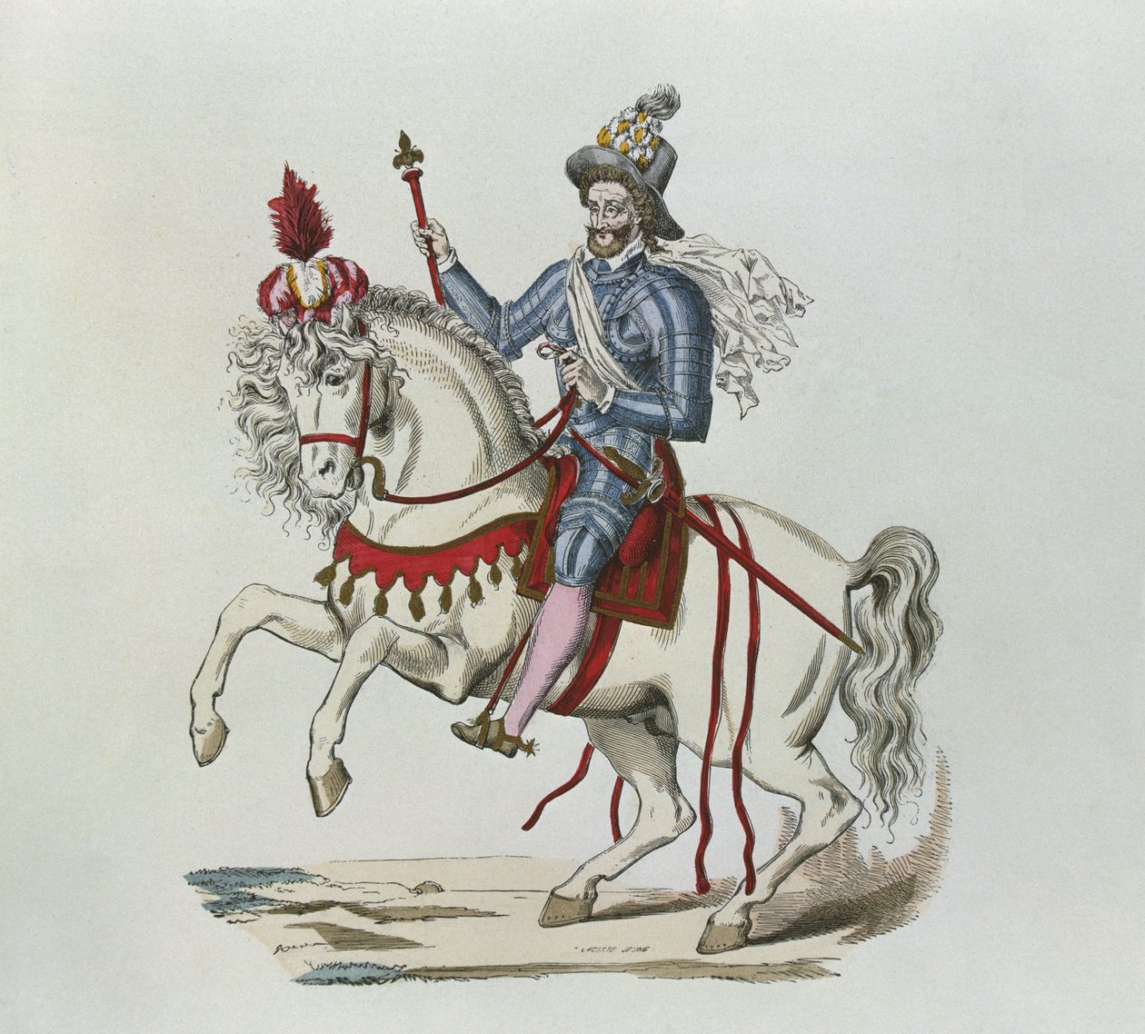 Rytterportræt af Henri IV i 1596 af Lacoste jeune