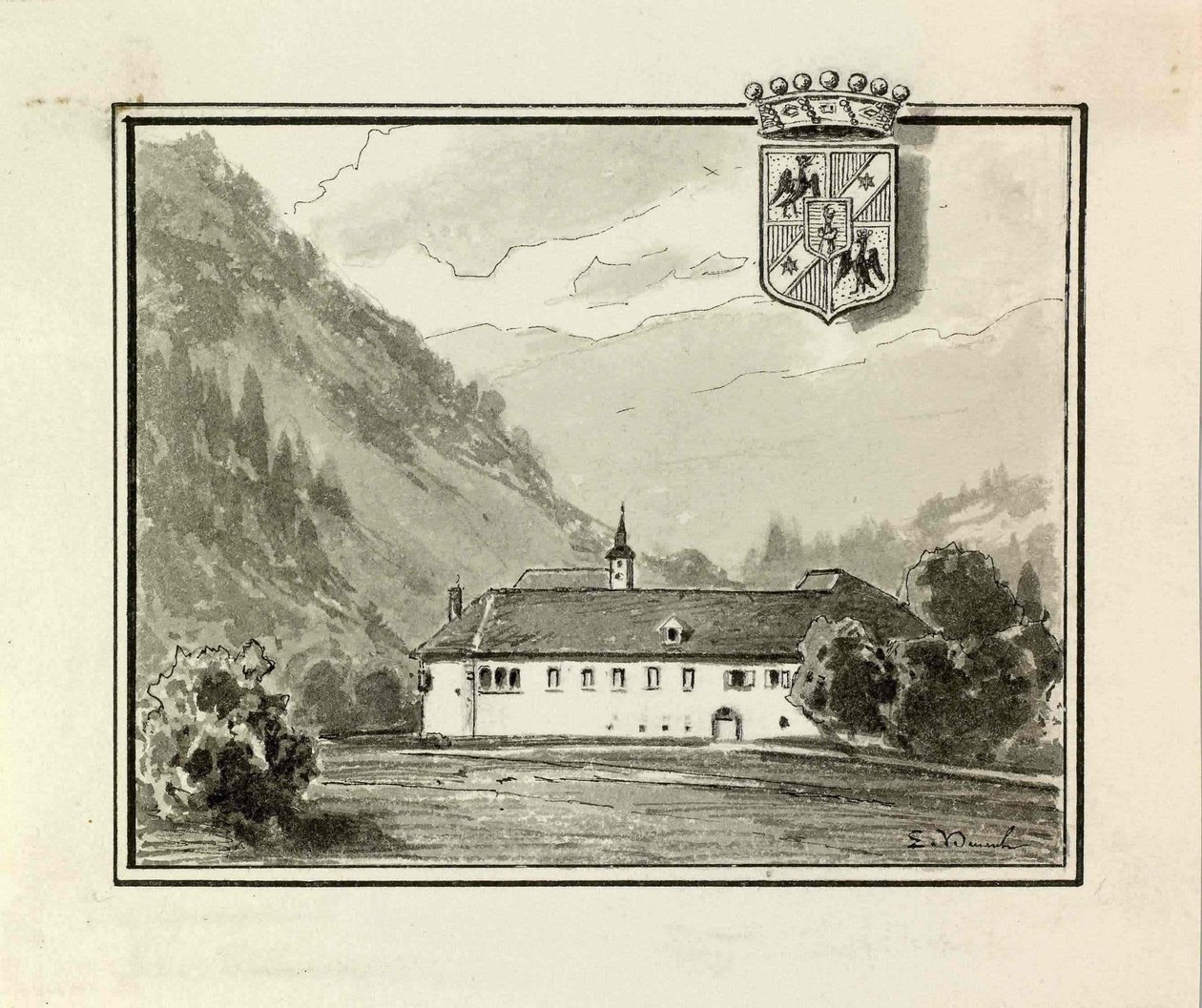 Pustal herregård nær Skofja Loka af Ladislav Benesch