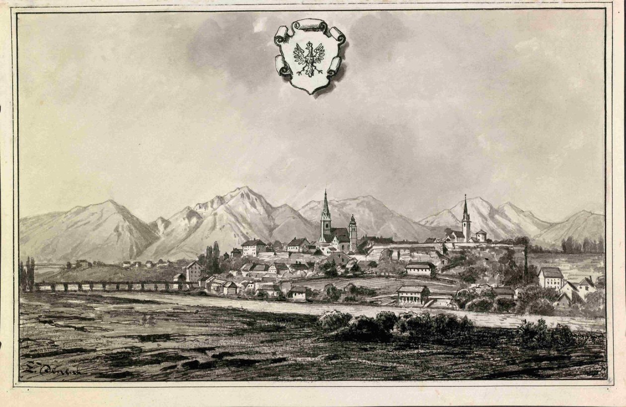 Kranj, over Kranjskens våbenskjold af Ladislav Benesch