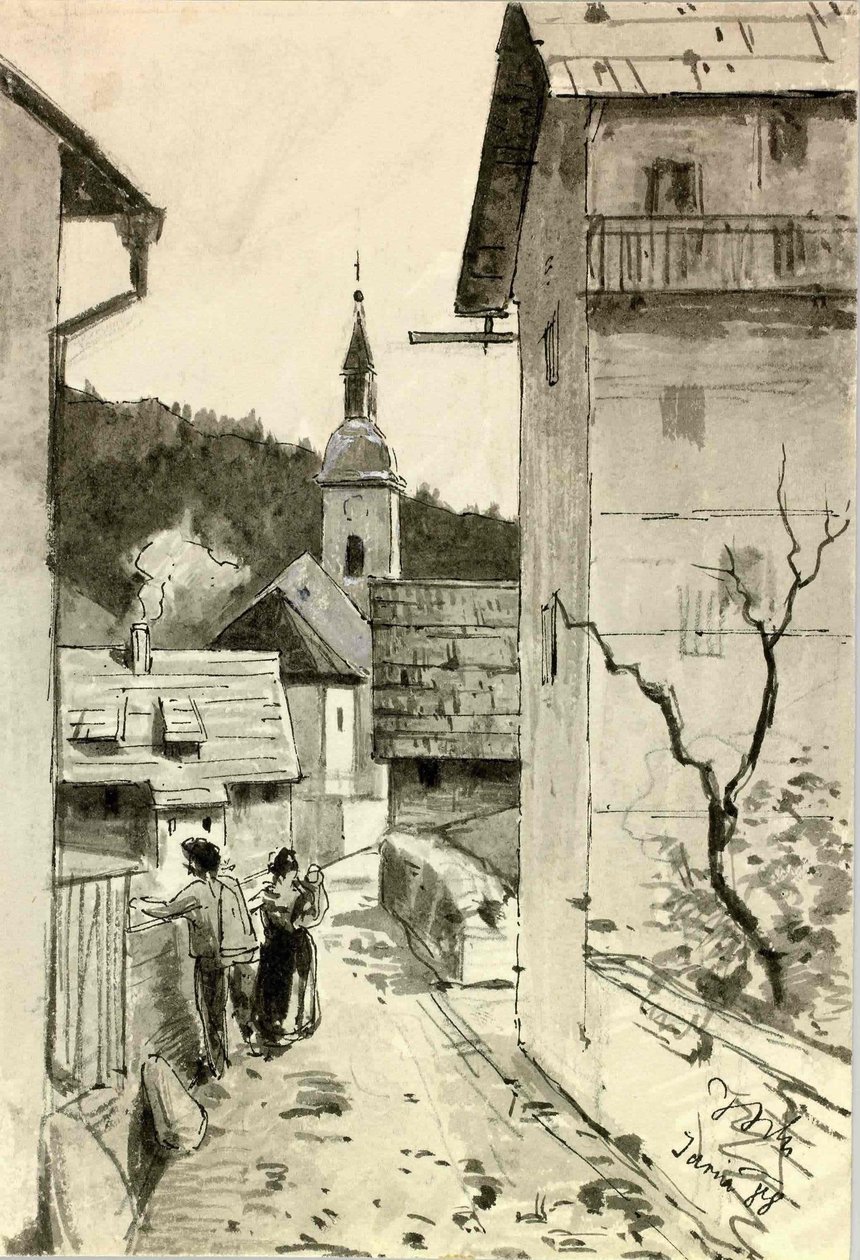 Motiv fra Idrija IIn af Ladislav Benesch
