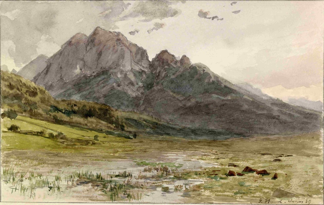Podkorenska -dal med bjergmassiv af Ladislav Benesch