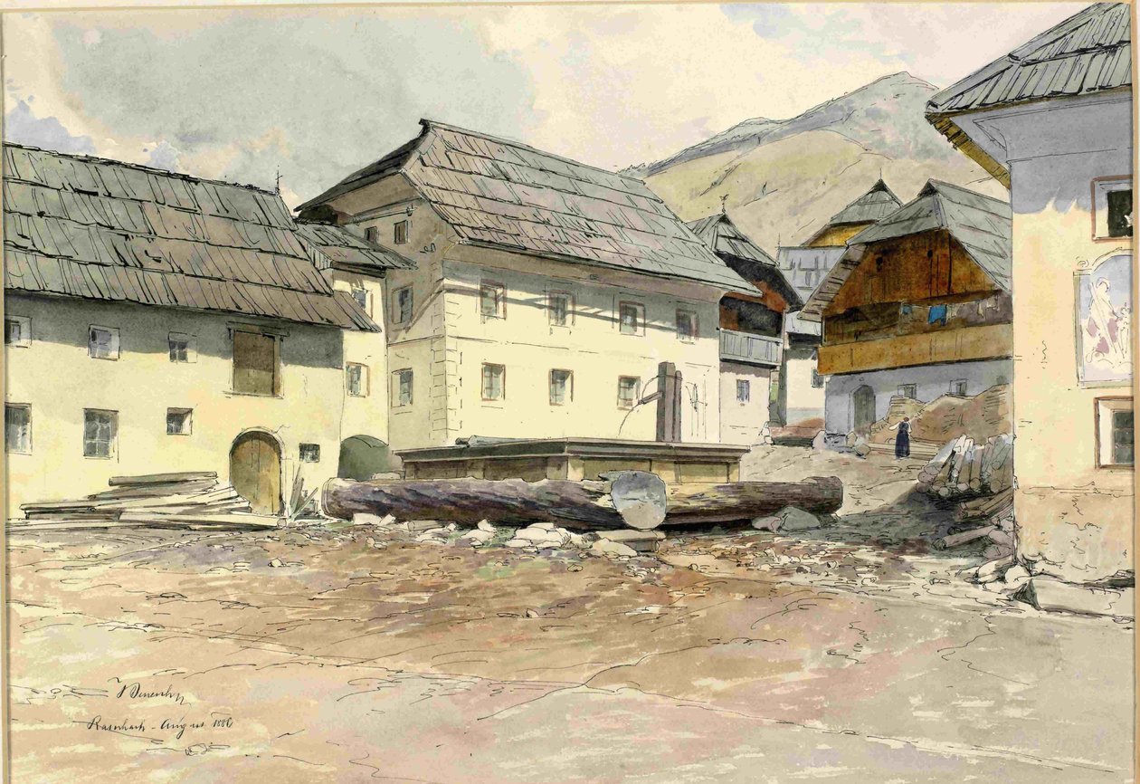 Ratece-springvand i centrum af landsbyen af Ladislav Benesch