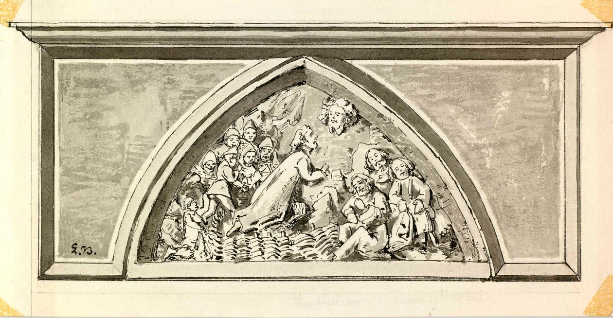 Tympanum for sognekirkens portal i Kranj af Ladislav Benesch