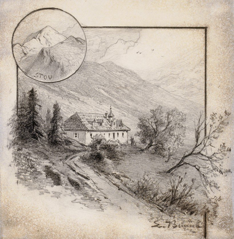 Valvasors hytte under Stolomn af Ladislav Benesch