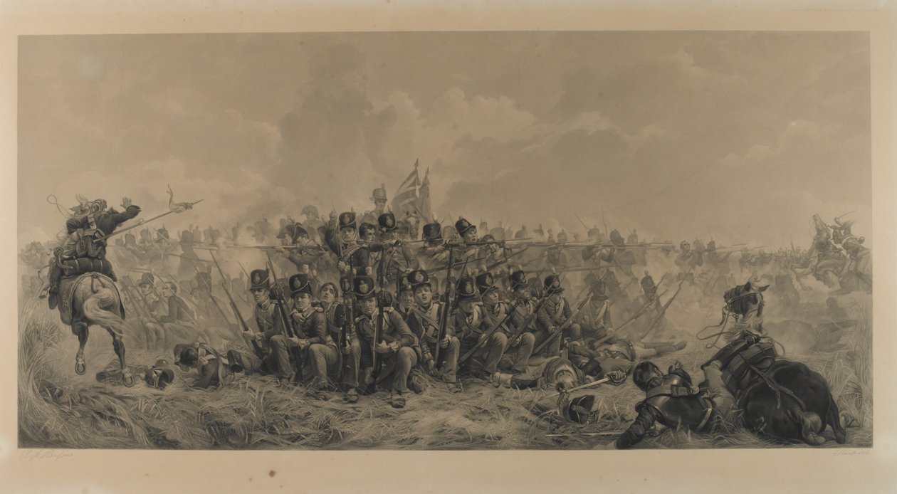 Quatre-Bras 1815, graveret af F. Stacpoole, 1875 af Lady Butler