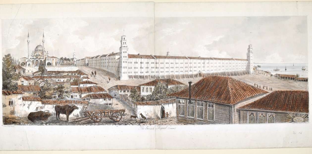 Udsigt over Kasernehospitalet i Scutari, 1857 af Lady Alicia Blackwood