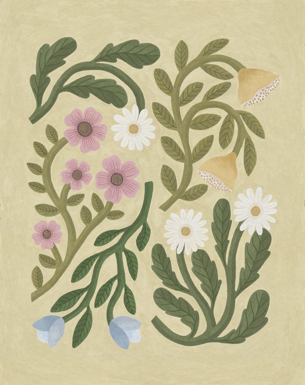 Folksy Florals, 2022 (digital) af Lady Ann de Borja