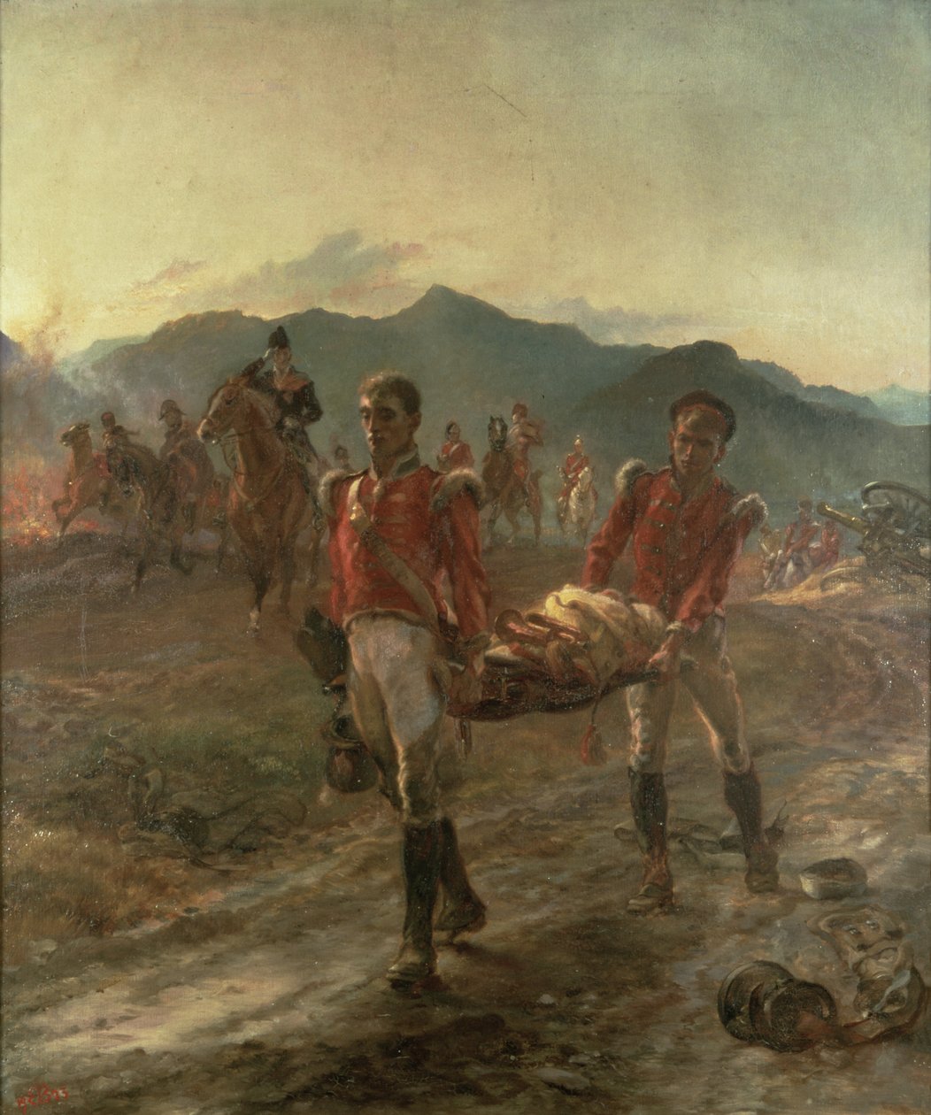 Morgenen efter slaget ved Talavera (1809) af Lady Butler