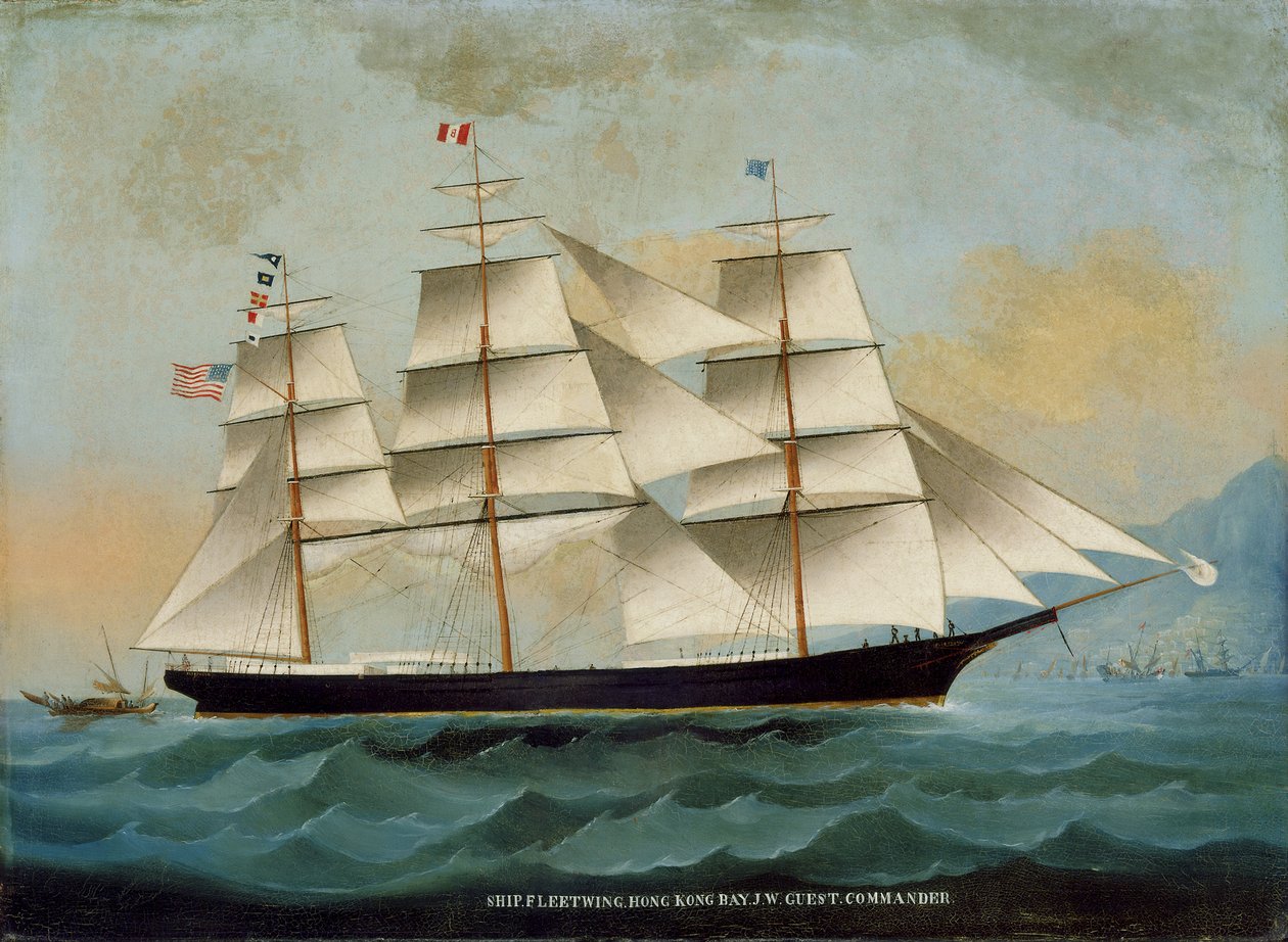 The Ship Fleetwing, Hong Kong Bay, J. W. Guest, kommandør af Lai Sung