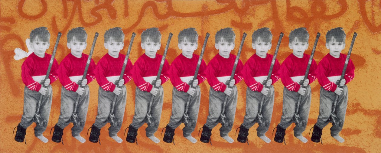 Children of War, children of peace, 1996 (silketryk på lærred) (se også 279271) af Laila Shawa
