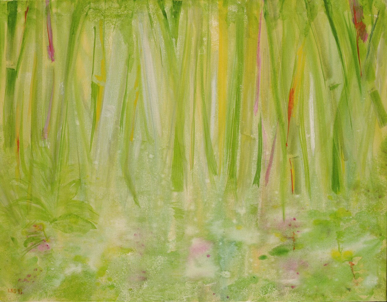 Impression of the Rain Forest, 1991 (akryl på lærred) af Laila Shawa