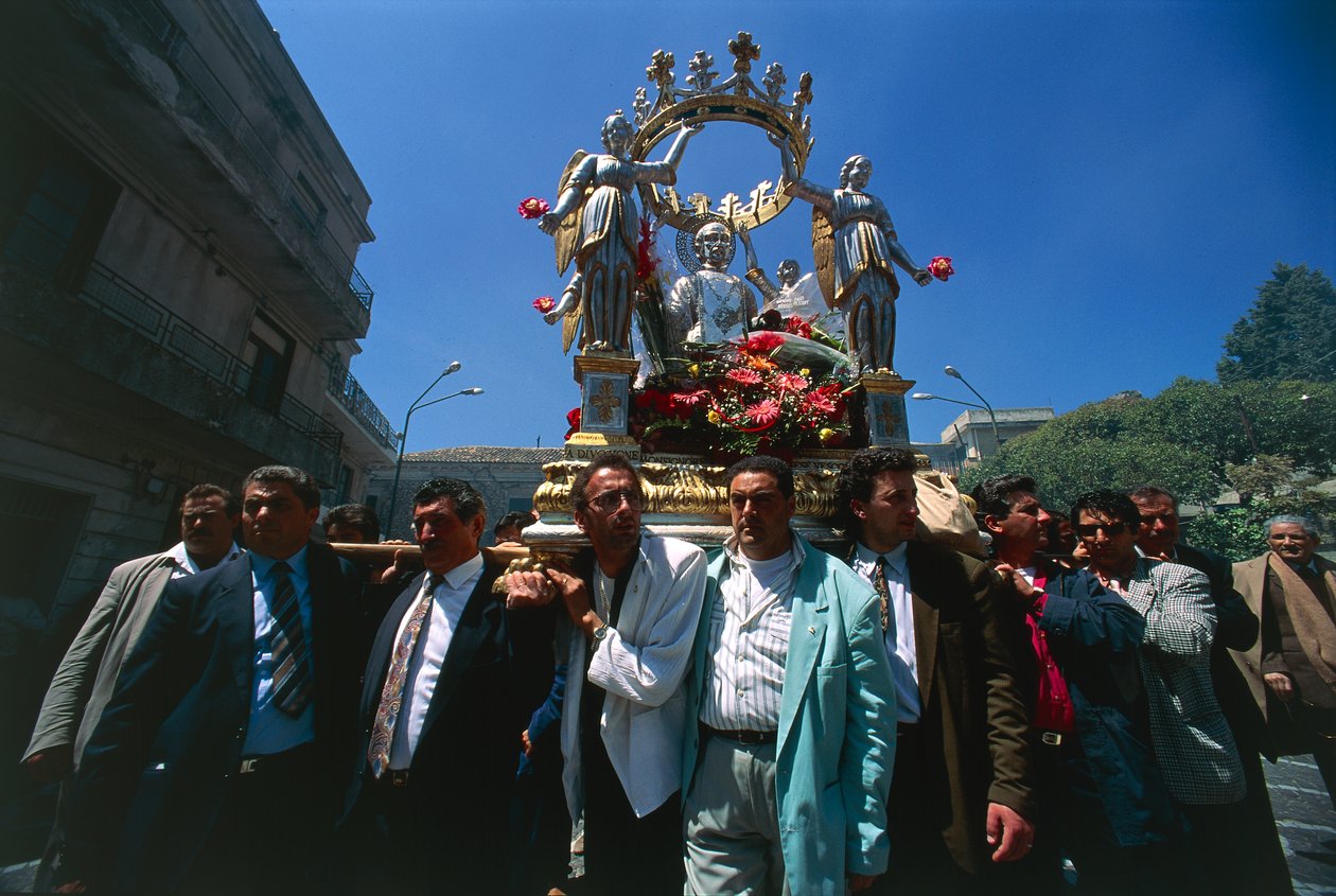 San Leo-festen, Bova, Calabrien, Italien (foto) af Amadeo (after) Modigliani