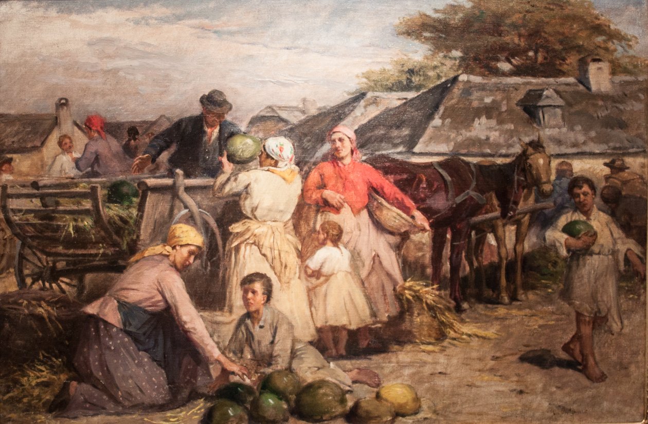 Dinnyevasarn engelsk: Market_of_Melonsn af Lajos Deak Ebner