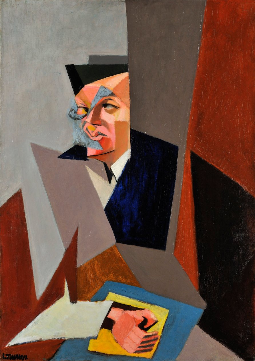Portræt af Tristan Tzara (1896-1963), af Tihanyi, Lajos (1885-1938). Olie på lærred af Lajos Tihanyi
