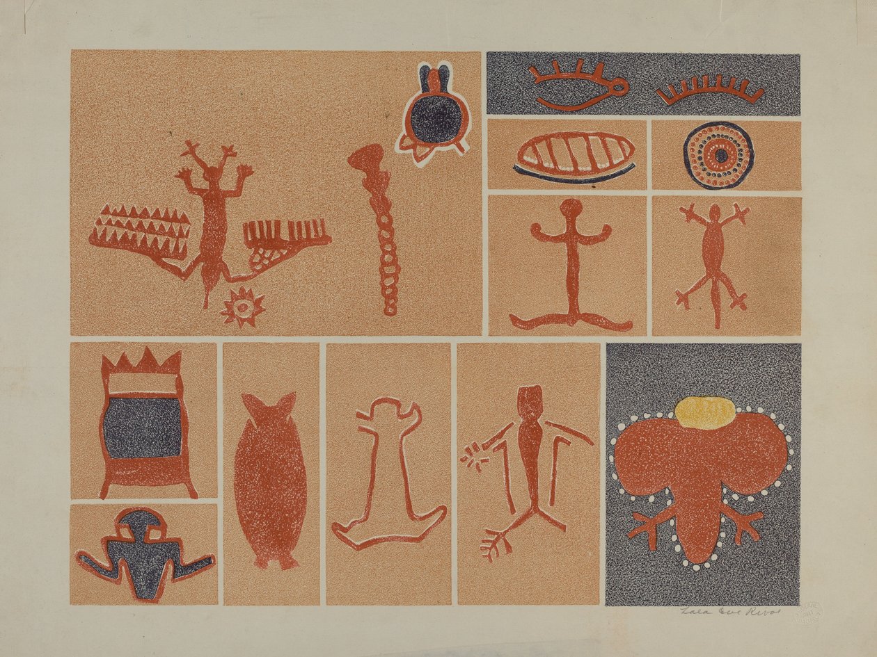 Petroglyph - Menneskefigurer af Lala Eve Rivol