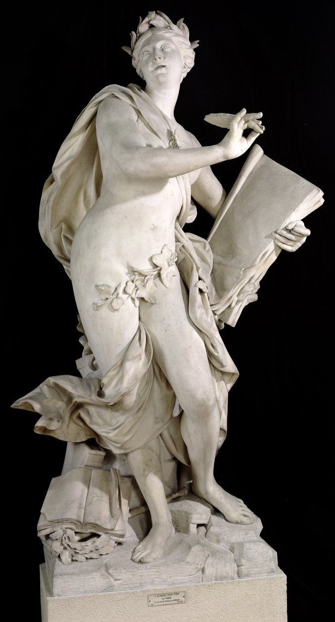 Lyrisk poesi, 1752 (marmor) af Lambert Sigisbert Adam