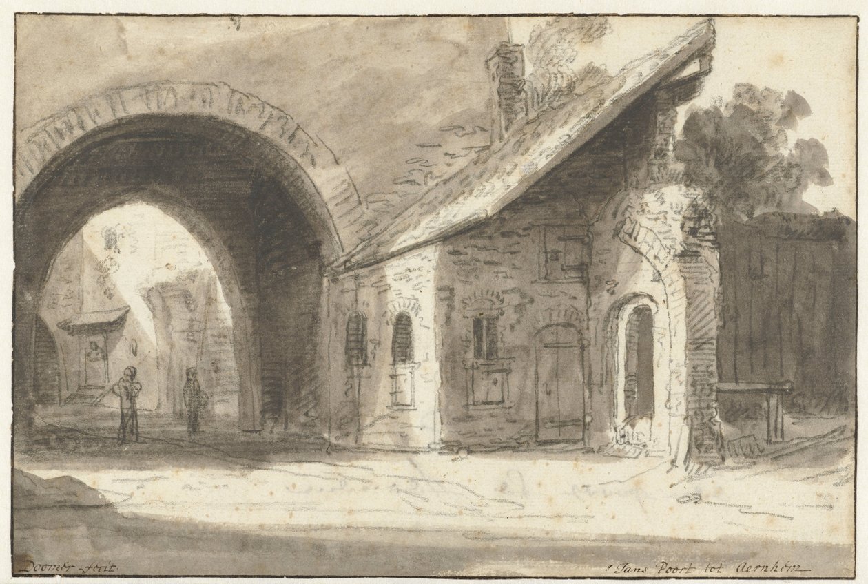 St. Janspoort i Arnhem S Jans Gate til Aernhem (titel på objekt) af Lambert Doomer