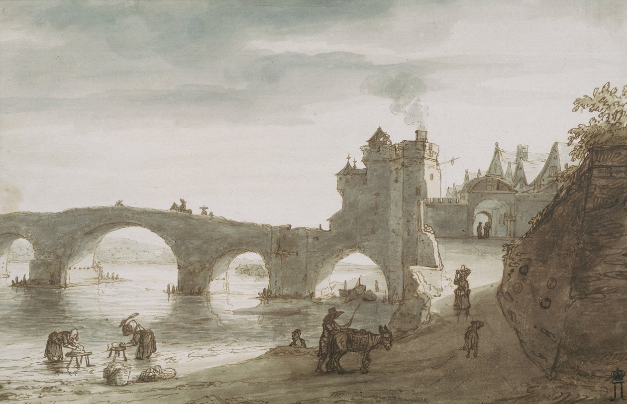 Bro over Loire ved Amboise, 1640
