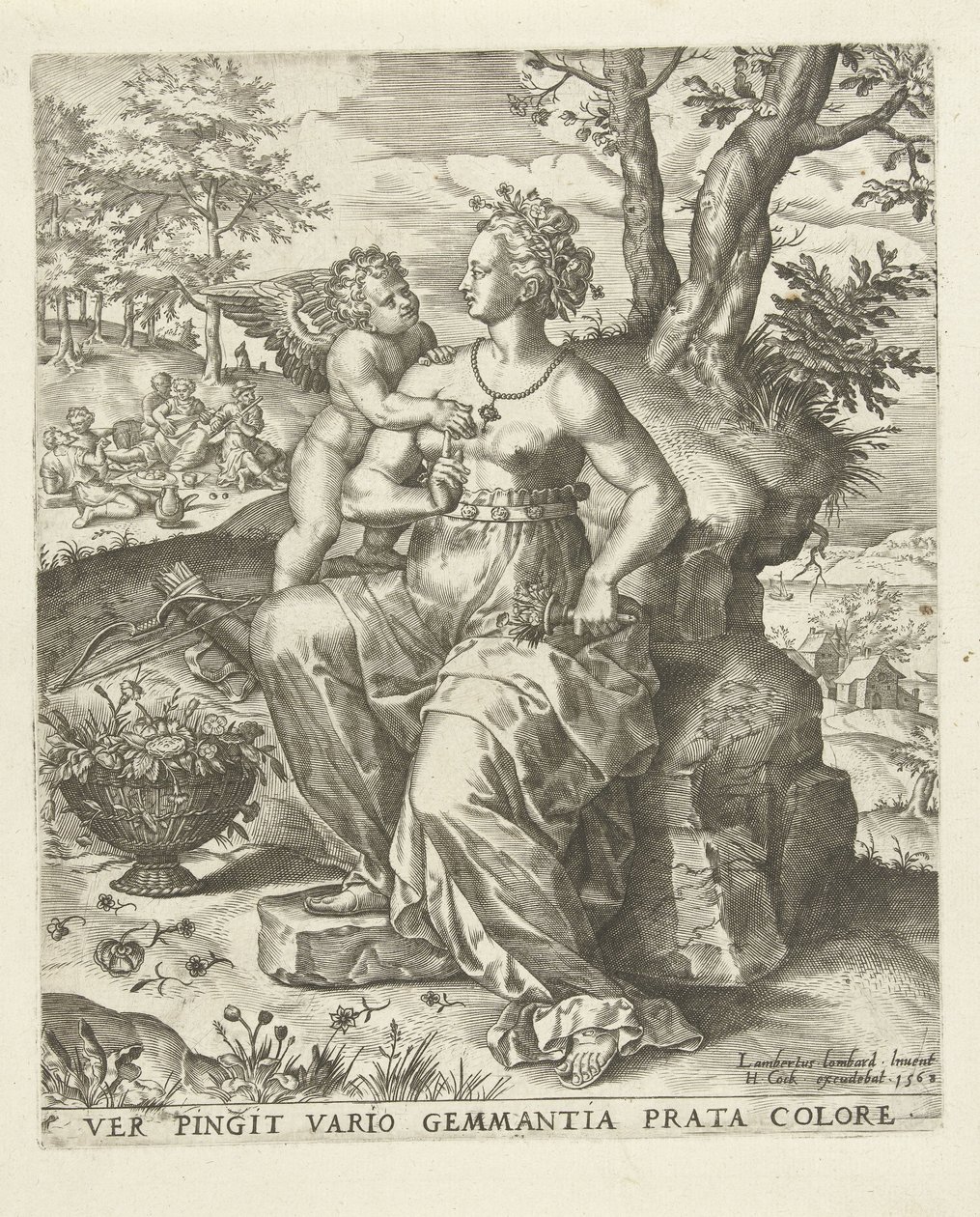 Forår: Venus og Amor De fire årstider (serietitel) af Lambert Lombard