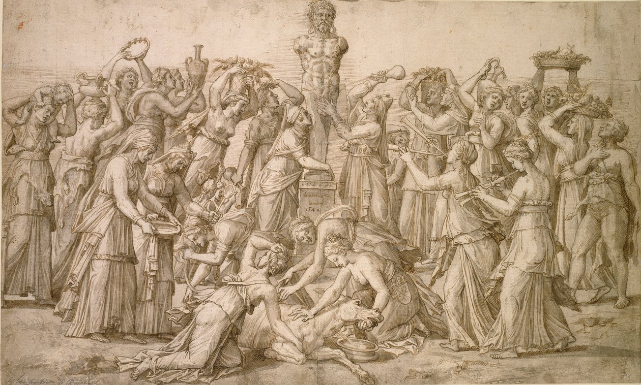 Offer til Priapus, 1540 af Lambert Lombard