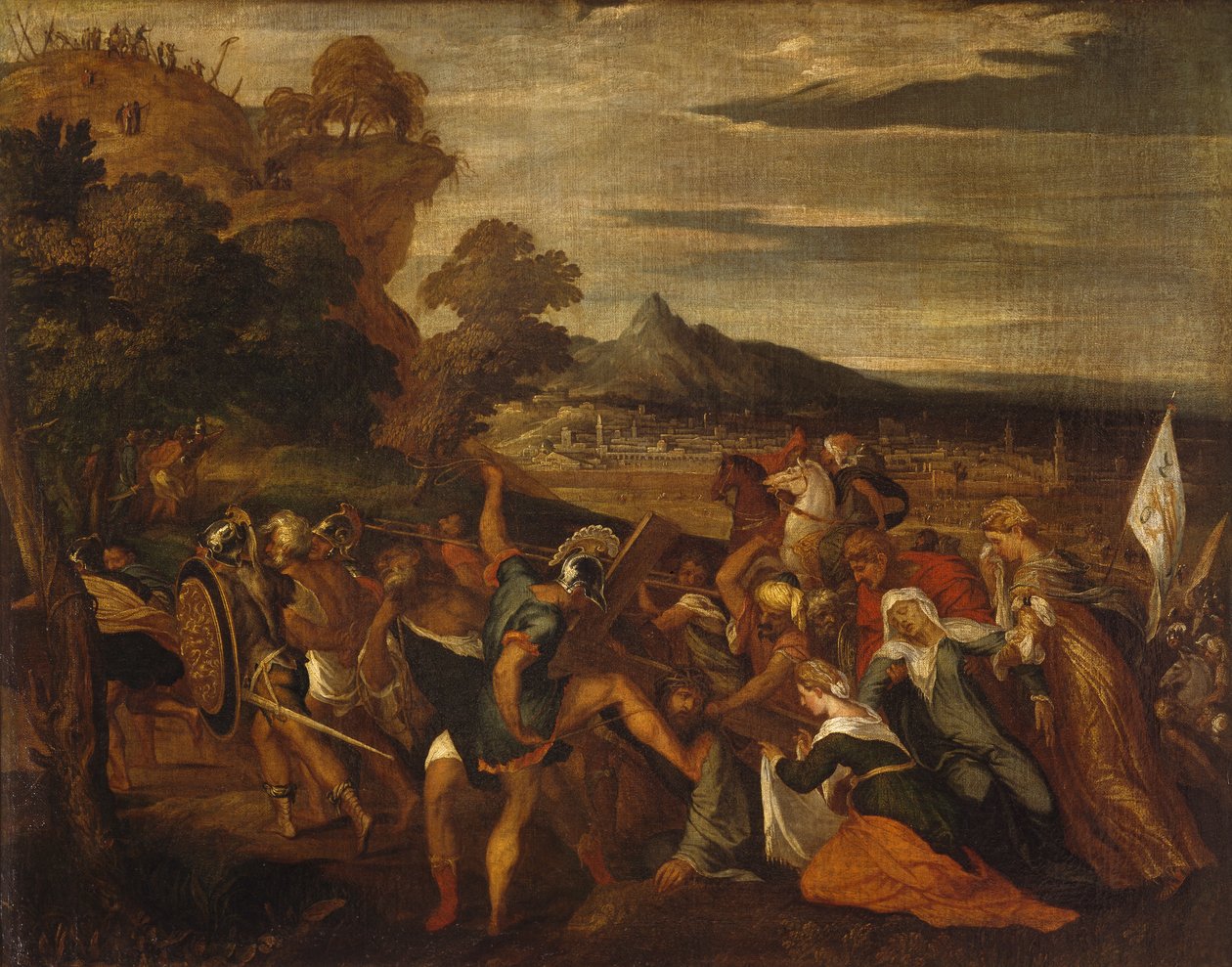 Road to Calvary af Lambert Sustris (ca 1515-efter 1560) af Lambert Sustris